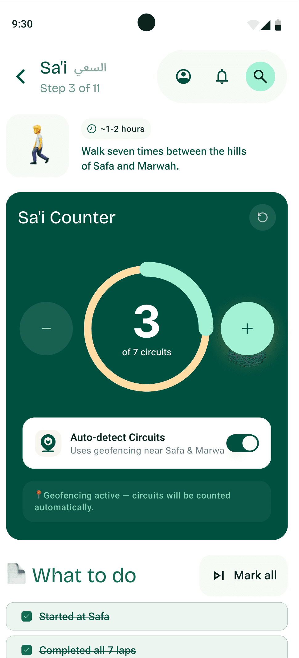 Sa’i counter